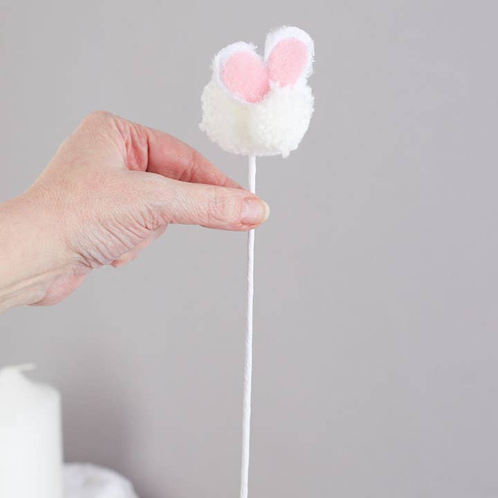 Factory Direct Craft - Wholesale Artificial Flowers - Fluffy Pom Pom Easter Bunny Pick4