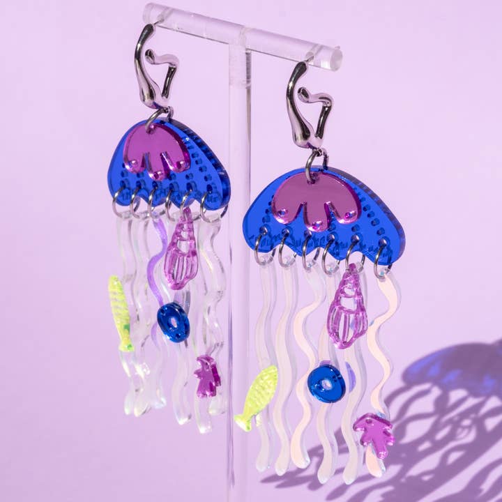 JELLYFISH STATEMENT EARRINGS for wholesale by Funky Fun You