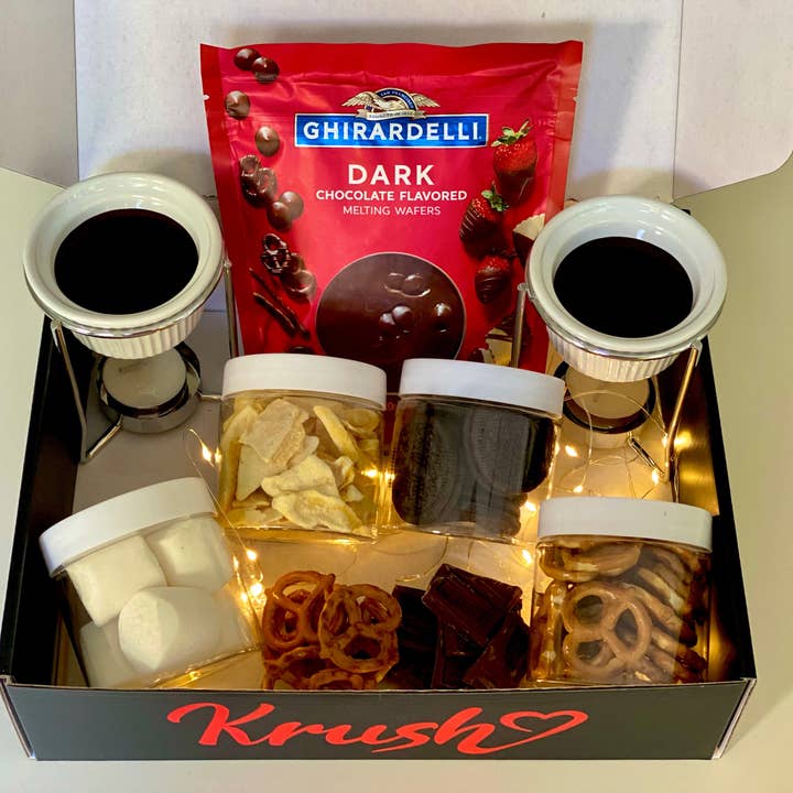 Krush Dates - Wholesale Chocolate Box - BESTSELLER! Chocolate Fondue Date Night Box for Two2