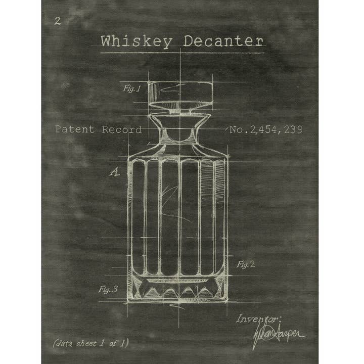 Barware Decanter Whisky Toile Whisky Wrap Art mural pour la vente par SPLASHWORKS