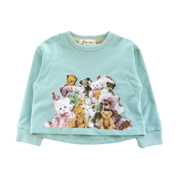 Doe a Dear – Engroshandel Sweatshirt - Børn – A50 14199 Teddy Print Sweatshirt (2 farver)3