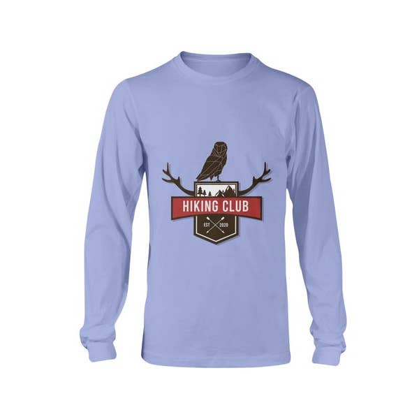 Hiking Club t-shirt met lange mouwen voor wholesale door Wombacart