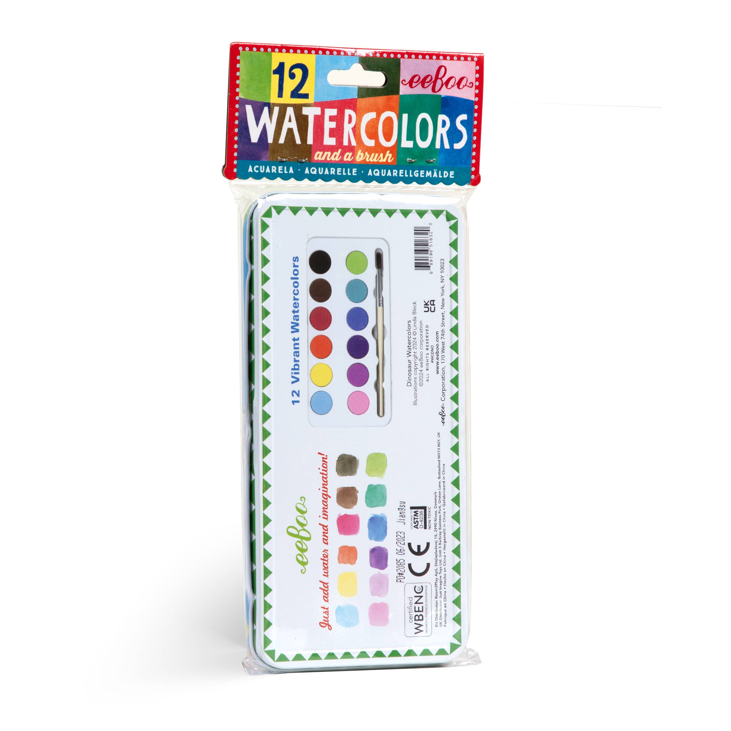 eeBoo - Vente Peintures aquarelles - Ensemble de Peinture Aquarelle Dinosaure2