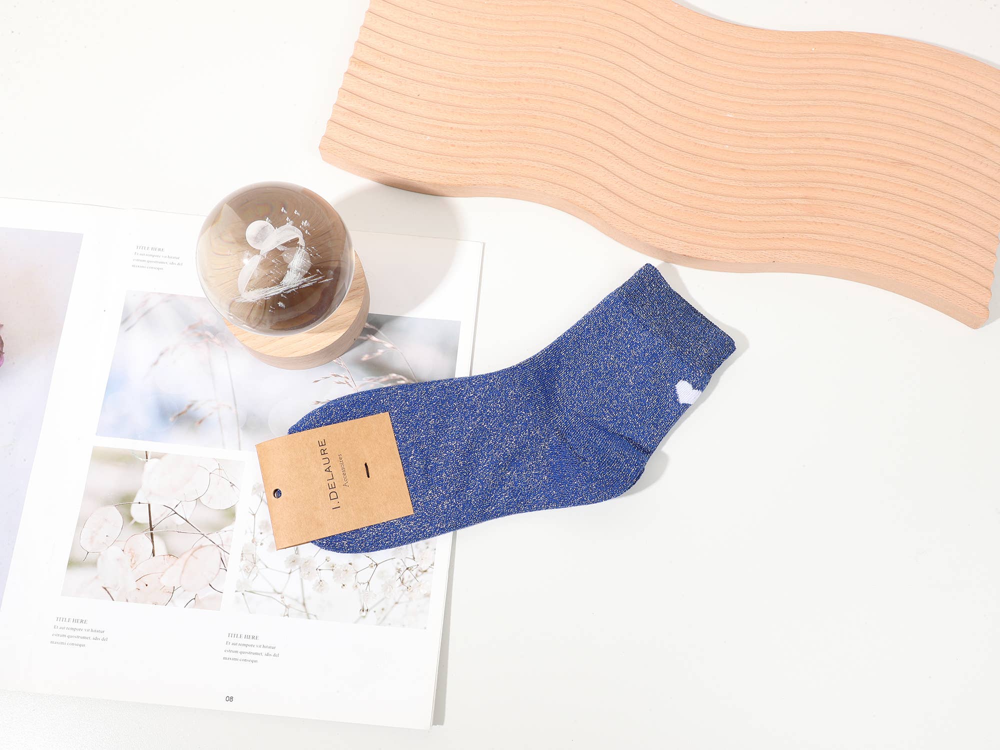 INES DELAURE - Wholesale Socks - Unisex - Heart socks, mid-high1