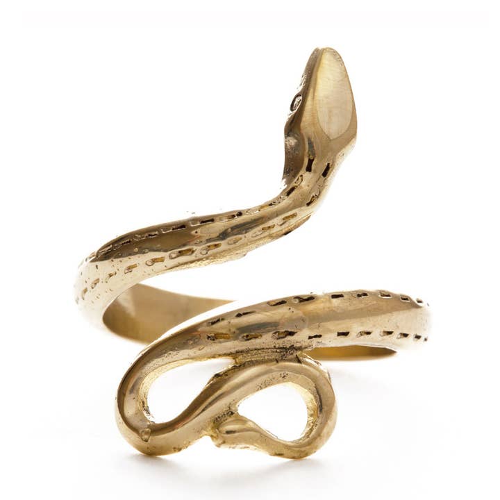 Bague Serpent Doré pour la vente par Amano Studio
