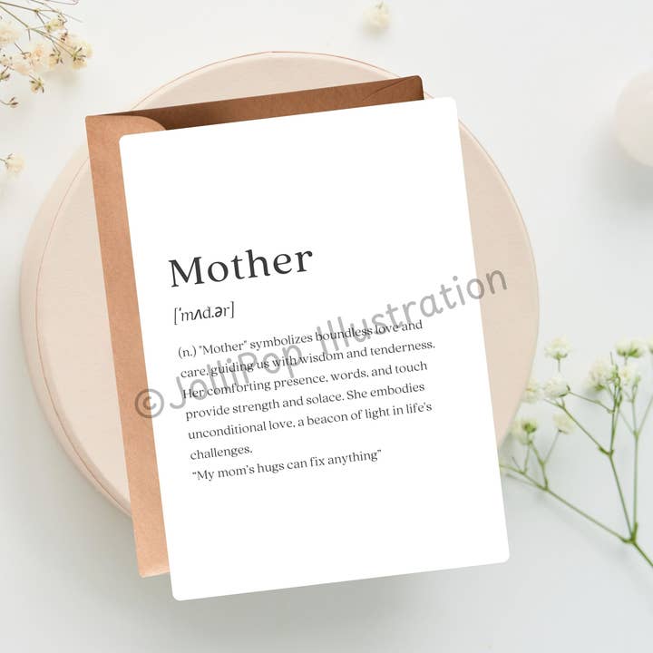 Ordbog - Mor - Hilsenkort for engroshandel hos JolliPop Illustration