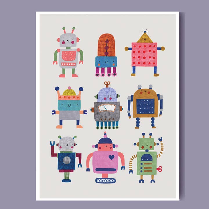 Impresión ROBOTS para venta al por mayor de Daria Solak Illustrations