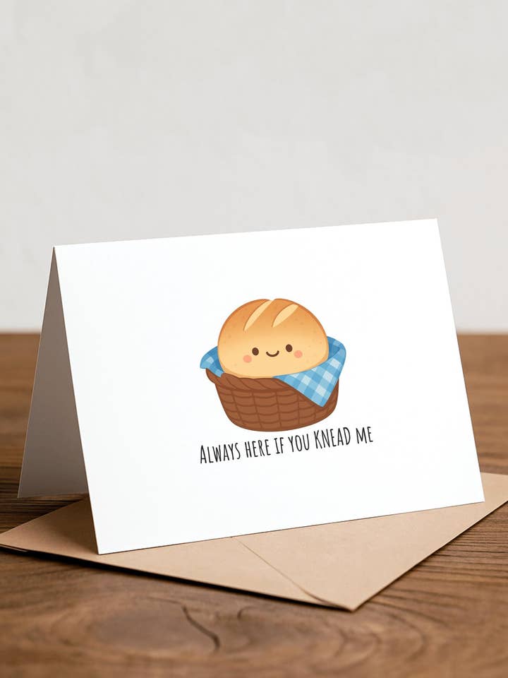 Tarjeta de ánimo de masa madre hecha a mano para venta al por mayor de Chewy Lemon Studio