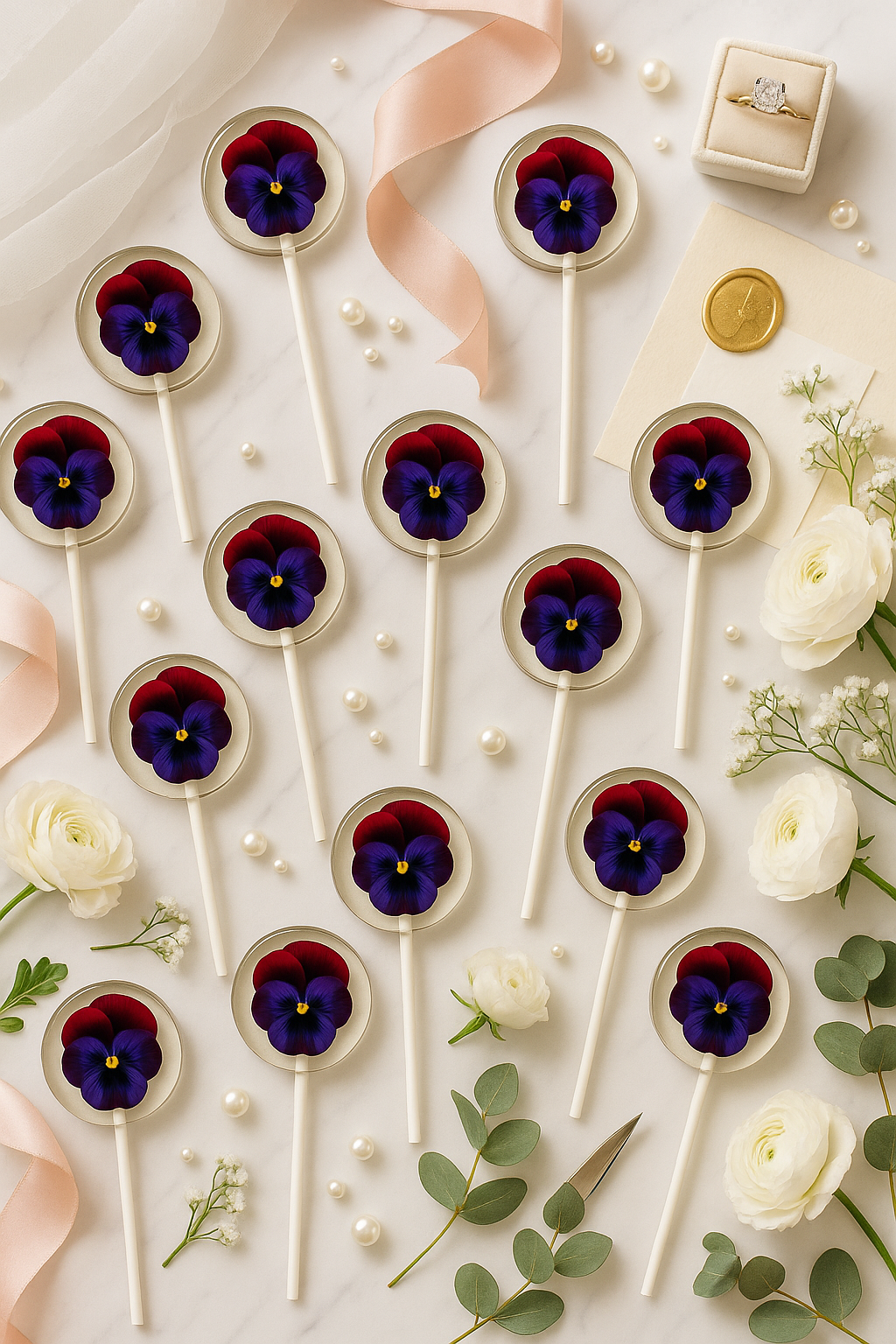 TheLollipopStudio - Wholesale Lollipop - Wholesale Pansy Lollipops for Florists and Events3