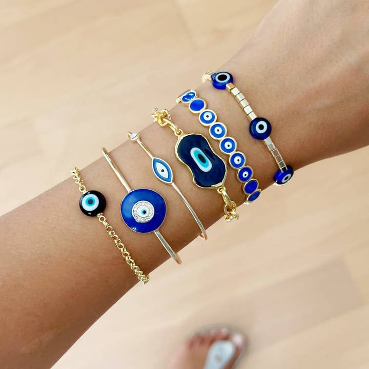 Evileyefavor - Wholesale Charm/Dangle Bracelet - Blue Evil Eye Bracelet, Christmas Gift for Her, Greek4