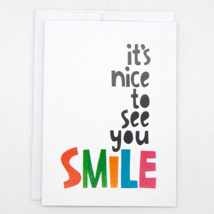 Nice to See You Smile Card – Cheerful & Heartwarming Design for wholesale by Kim Dettmer Art