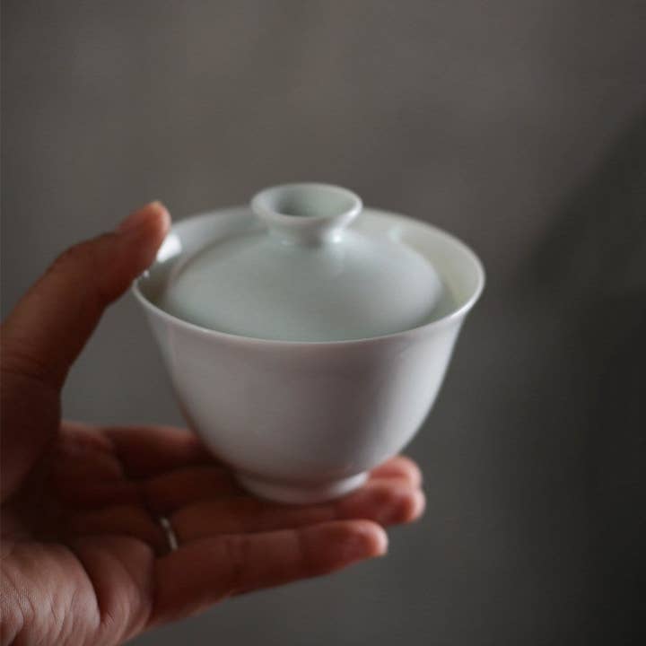 Gohobi handgjord vit glans Gaiwan för wholesale av Gohobi (We cover U.S. import duties)