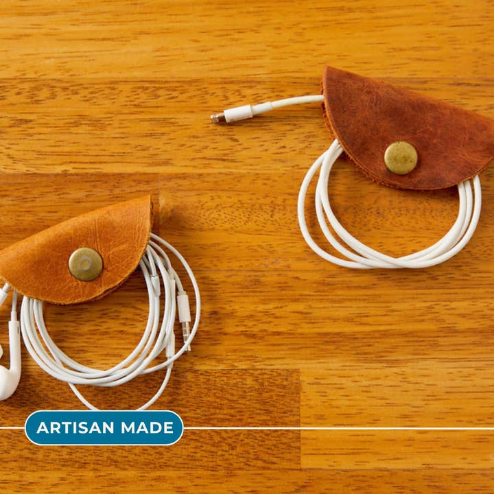 Cord Taco | Cord Holder | Leather Goods | Artisan Made for wholesale by Lazarus Artisan Goods