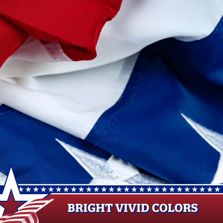G128 - Wholesale Flag - Fan Flag American USA Pleated Patriotic Embroidered 2x4 FT3