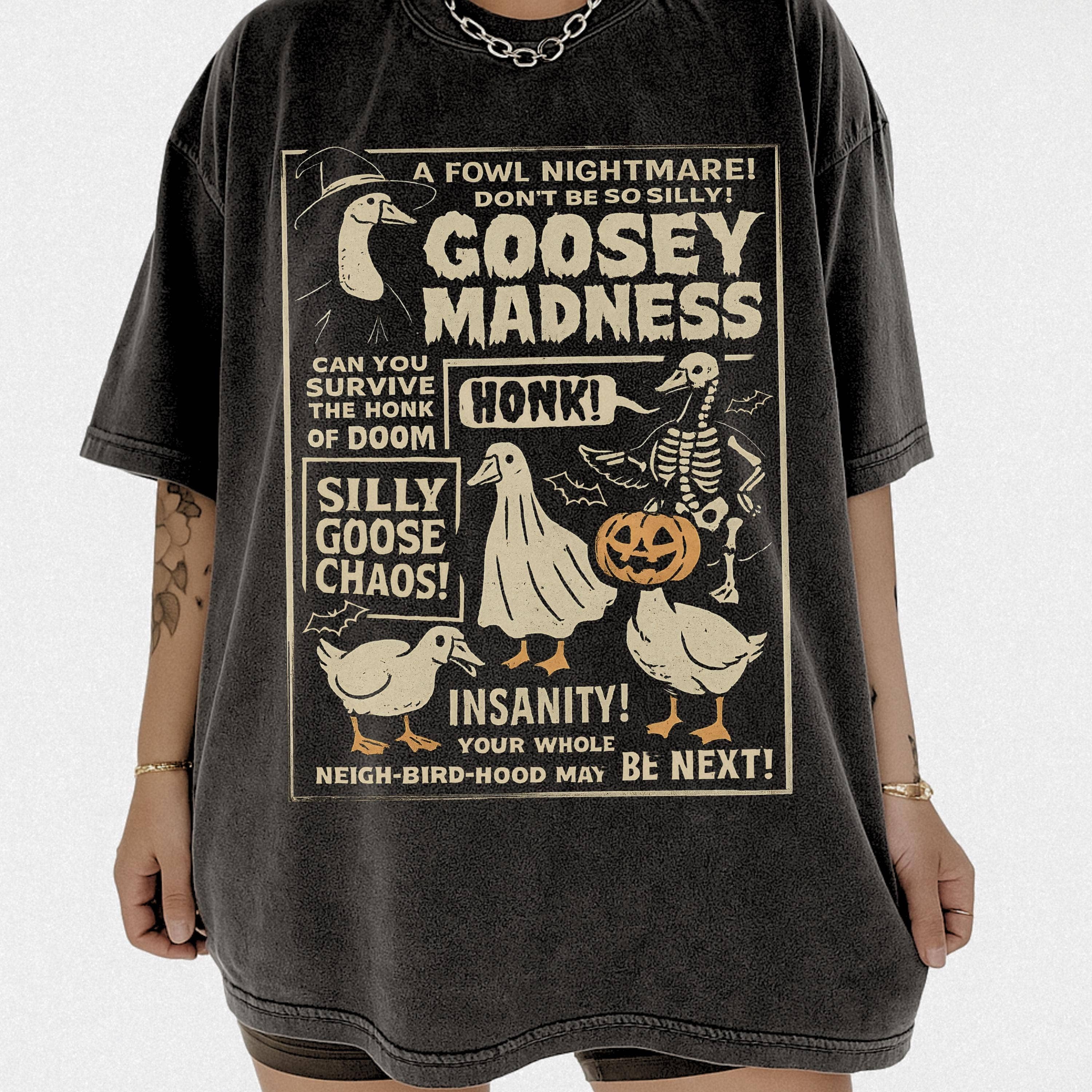 NVC Ecommerce LLC - Wholesale Graphic Sweatshirt - Women's - Vintage Halloween Silly Goose Shirt, Just a Spooky Goose Tee