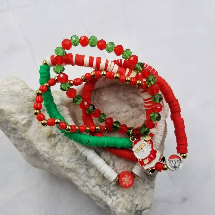 The Pretty Jewellery - Wholesale Jewellery set - Santa Claus Heishi Bead Bracelet - Set Of 52