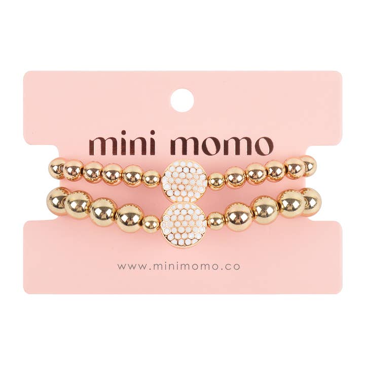 Loven x Mini Momo - Wholesale Beaded Bracelet - Mommy and Me Bracelets - Rhinestone Sports Charm Set9
