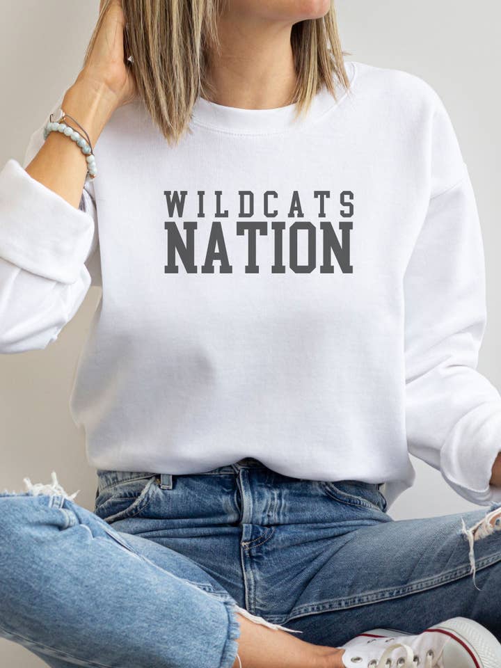 Fan Gear Central - Wholesale Graphic Sweatshirt - Women's - Custom School Mascot Graphic Sweatshirt Back to School