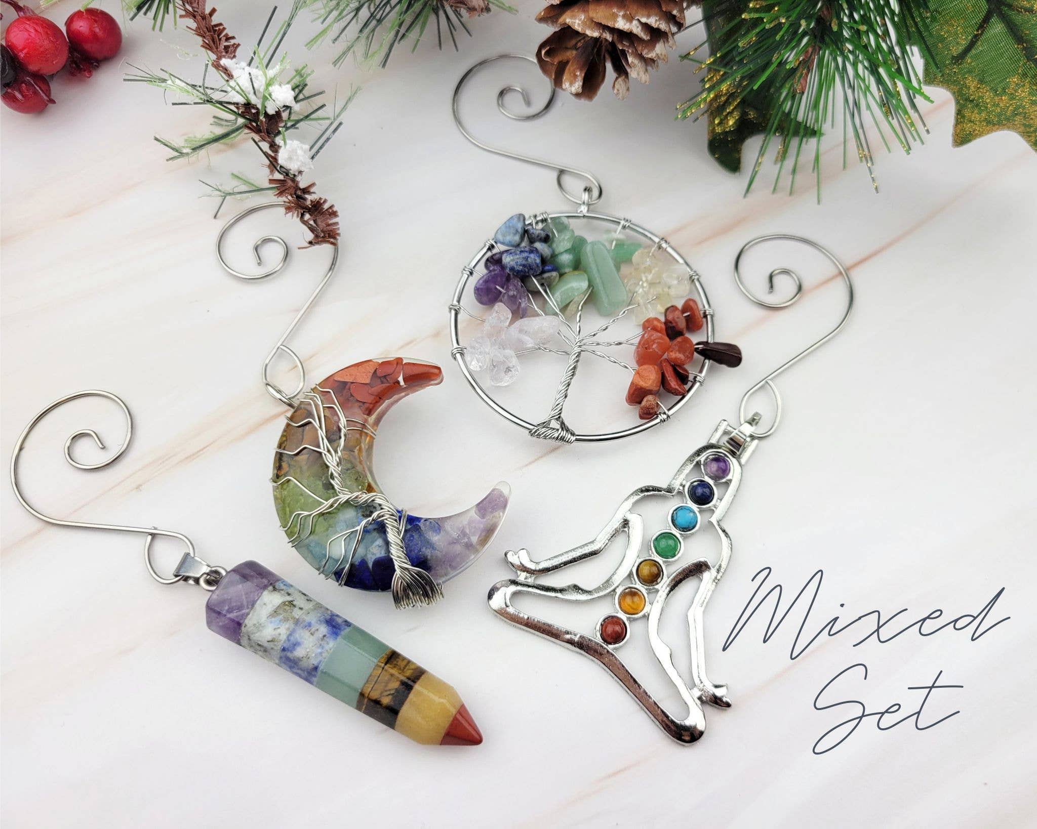 WonderLight Jewelry – Conjunto de ornamentos por atacado – Conjunto de Ornamento Chakra Yoga - Chakra/ Balance3