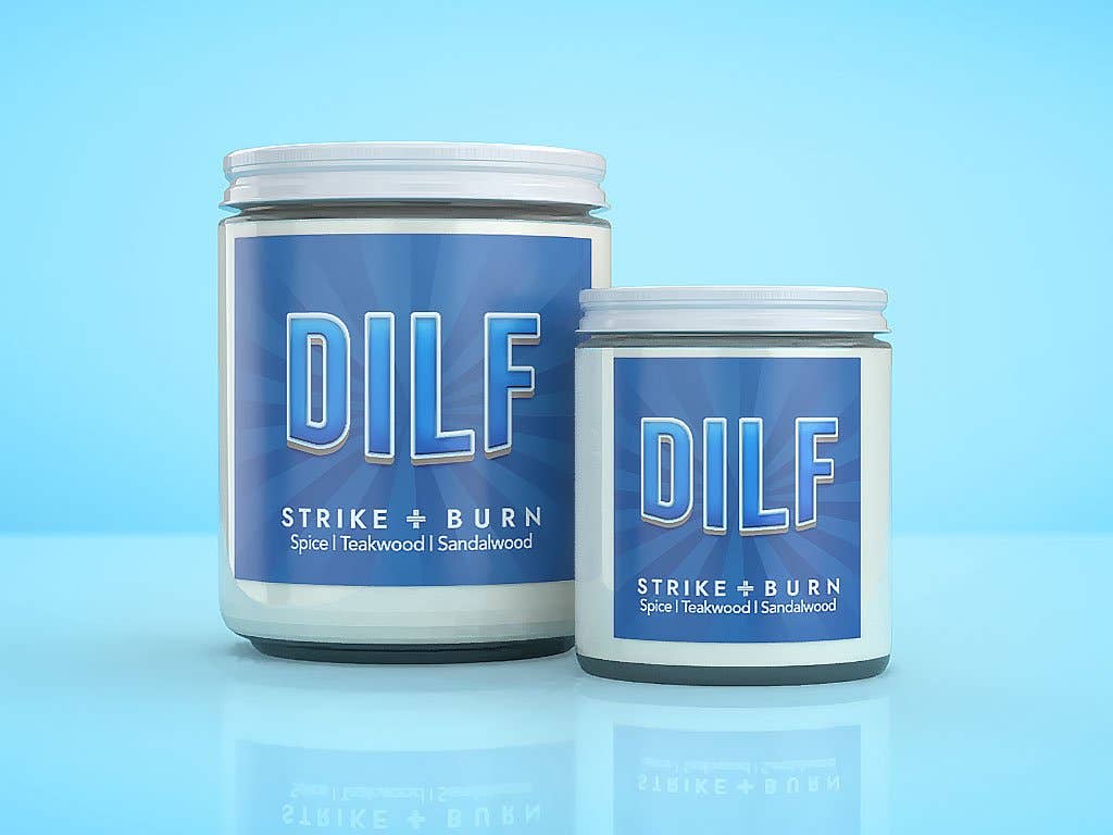Strike and Burn Candles & Gifts – wholesale Jar/filled candle – DILF Candle - Funny Dad Gifts for Sexy Men