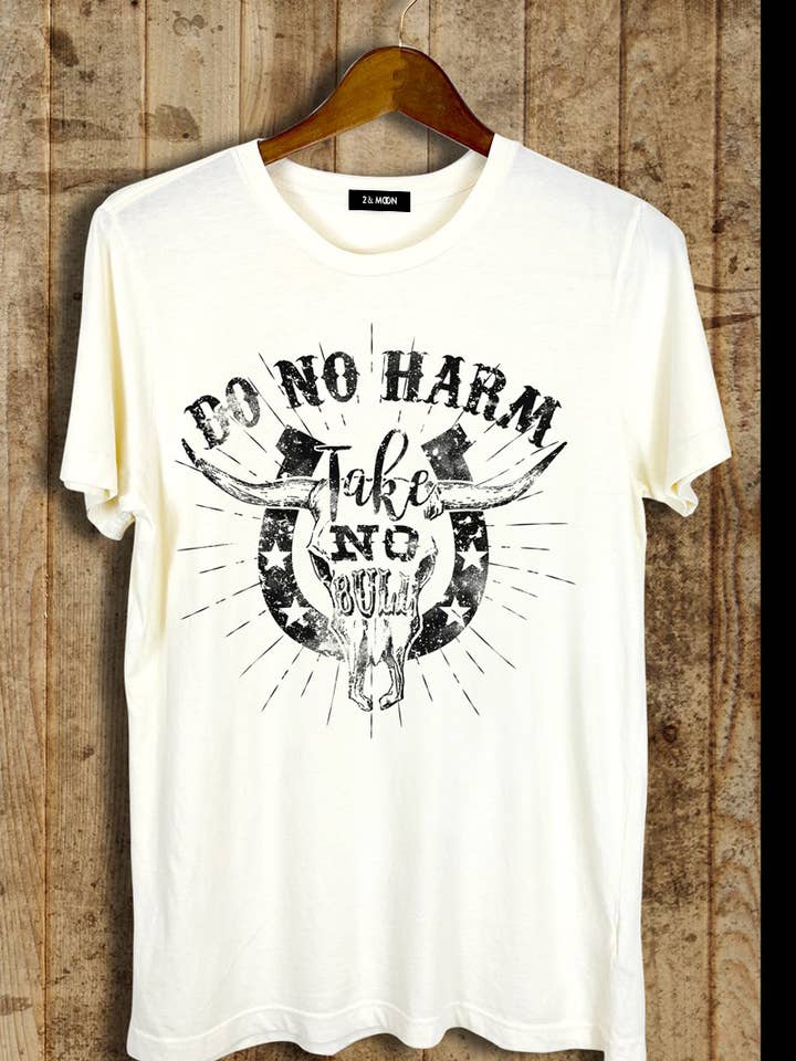 2&moon - Wholesale Screen Printed T-Shirt - Women's - Do no harm Graphic Tee4