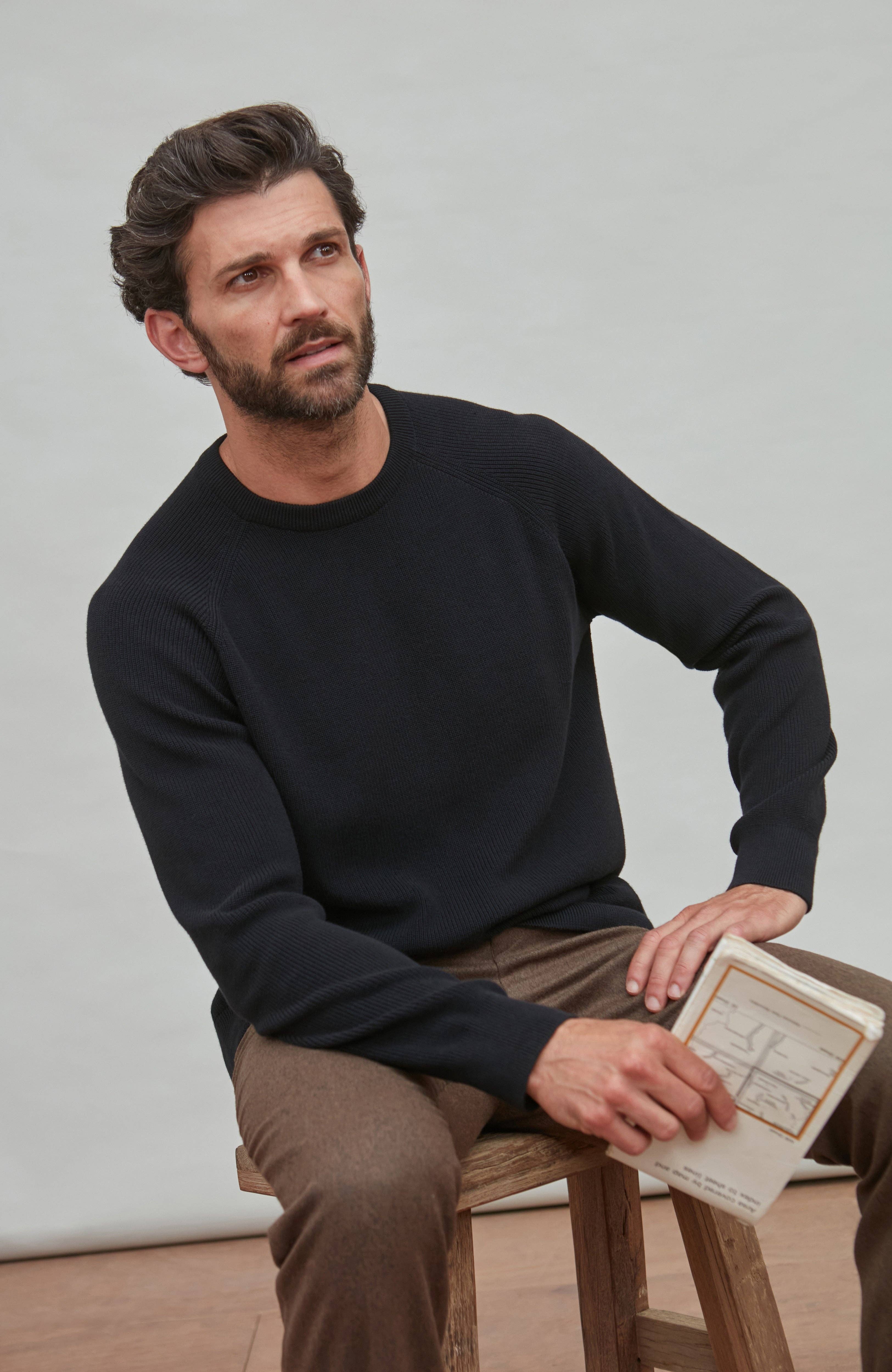 Paul James Knitwear - Wholesale Knitted jumper – Men′s - Mens Lightweight Cotton Fisherman Rib Jumper6