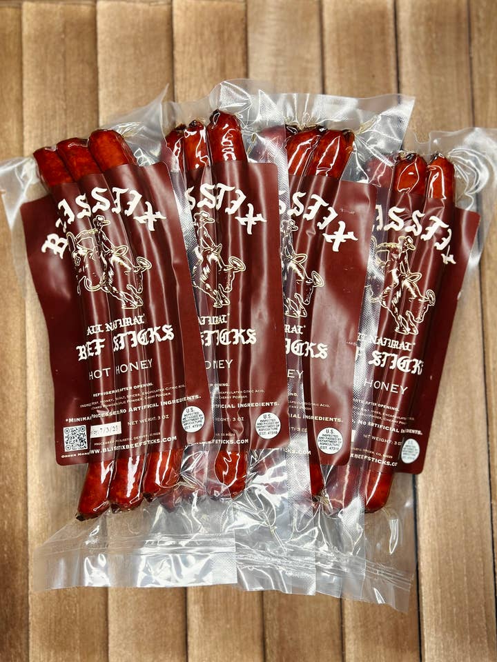 BLISSTIX Beef Snack Sticks - Hot Honey for wholesale by BLISSTIX
