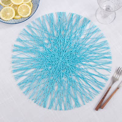 Fennco Styles - Wholesale Placemat - Fun & Unique Paper Straw 15" Round Placemat4