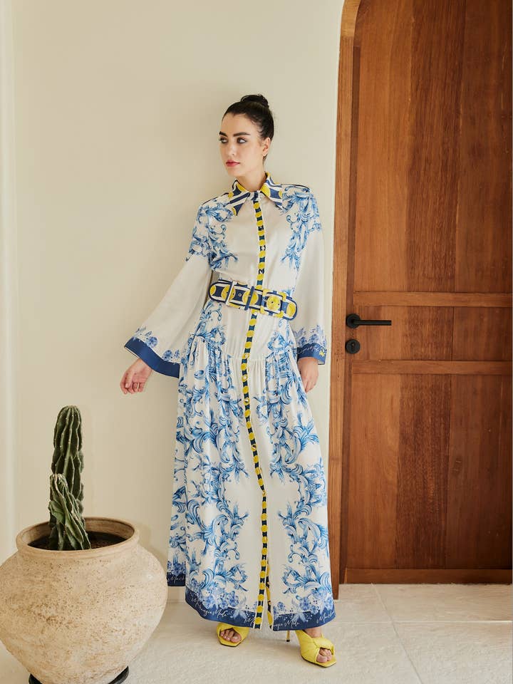 MACKENZIEMODE - Wholesale Dress - Women's - The Lemonade Silk Maxi