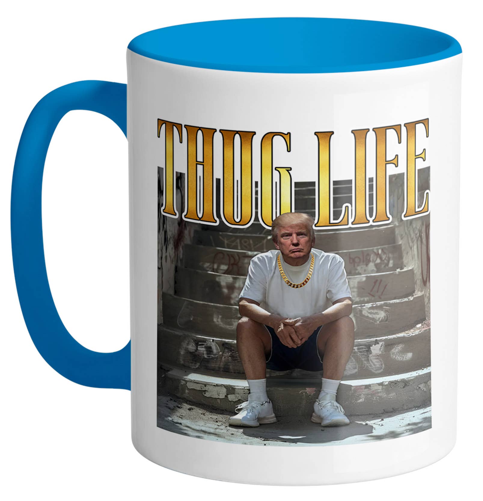 God And Glory Gifts - Venta al por mayor Taza - Taza de café de cerámica Trump de Thug Life7