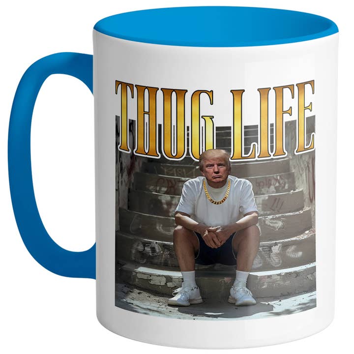 God And Glory Gifts - Venta al por mayor Taza - Taza de café de cerámica Trump de Thug Life7