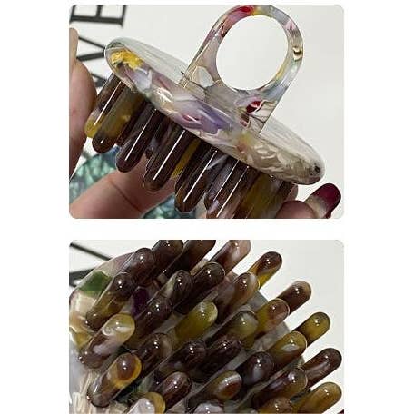 Tourtiwi - Wholesale Hair Brush/Comb - Acetate Shampooing Brush Head Care Massage Meridian Comb16