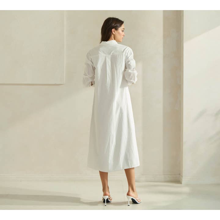 Able - Wholesale Dress - Women's - Cotton Shirtdress with Contrast Detail