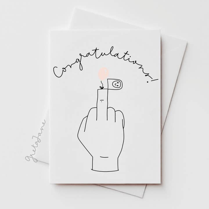 Grattis! // Roligt gratulationskort för wholesale av Greta Jane