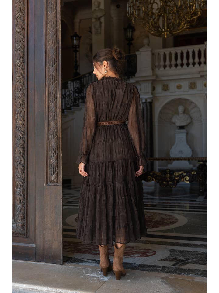 CHOKLATE PARIS (US DUTY-FREE) - Wholesale Gown - Women's - Simone Ruched Long Dress - 810324