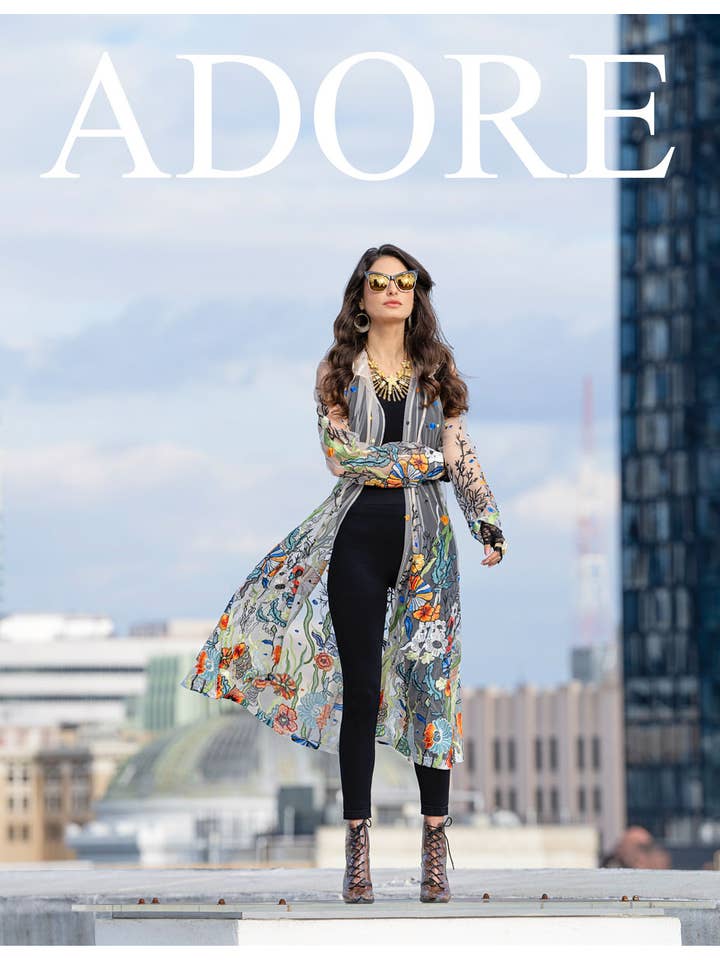 Adore - Wholesale Kimono - Women's - T417WT - Long Floral Embroidered Duster