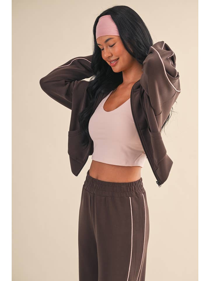 KIMBERLY C – Großhandel Sportjacke – Damen – Superweiche Air-Scuba-Kapuzenjacke mit Reißverschluss und Paspelierung30