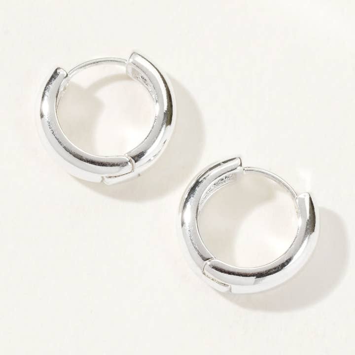 Luna Norte - Wholesale Huggie Earrings - Huggie Hoop Earring- Silver0