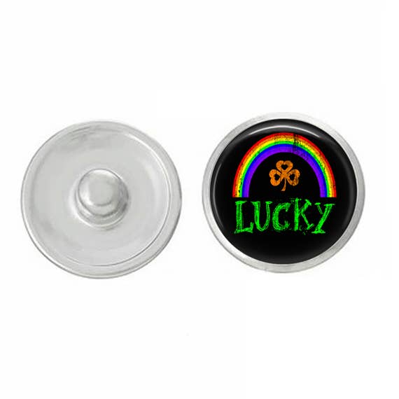 Saint Patricks Day Lucky Rainbow Snap for Snap Jewelry for wholesale by Say It in A Snap Jewelry