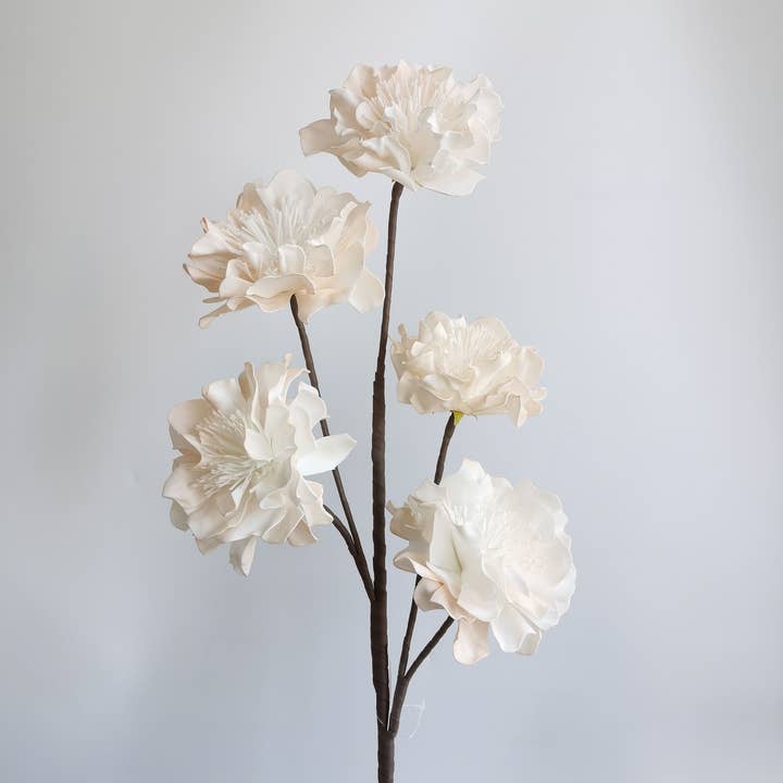 The Light Garden Collection - Wholesale Artificial Flowers - Soft Apricot Foam Flower 32.5x15"