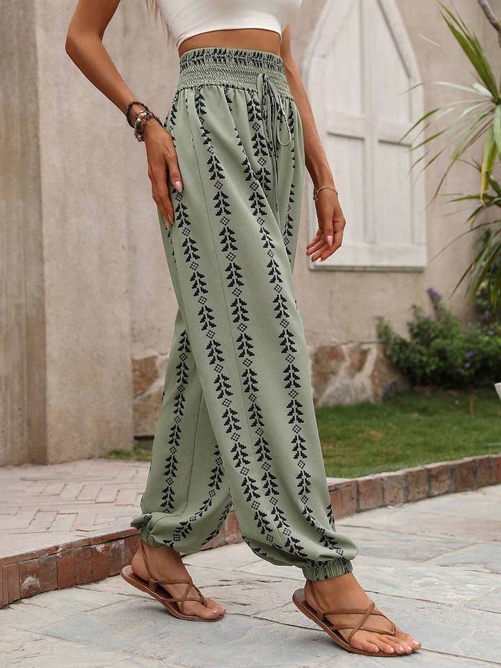 HIDDENBRAND - Wholesale Pants - Women's - Bohemian Wide-Leg Bloomers Slacks12