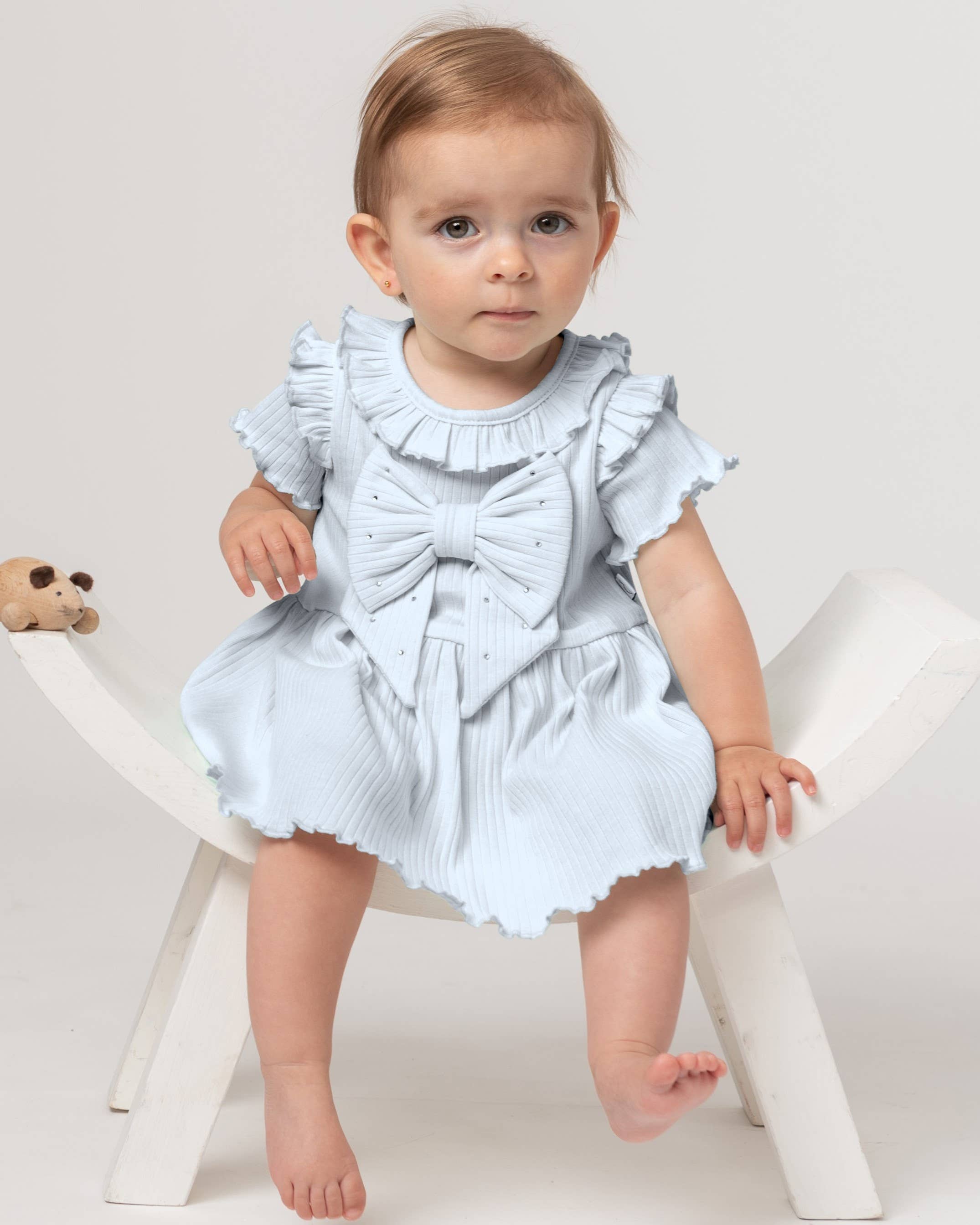 Caramelo Kids - Wholesale Clothing Set - Baby - Ribbed Frill Jampant Set with Turban5