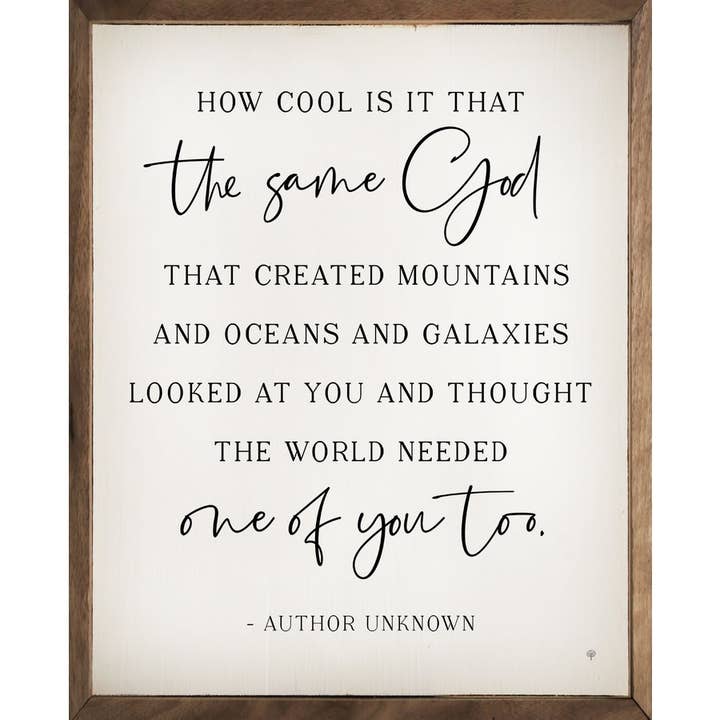 The Same God White for wholesale by Kendrick Home