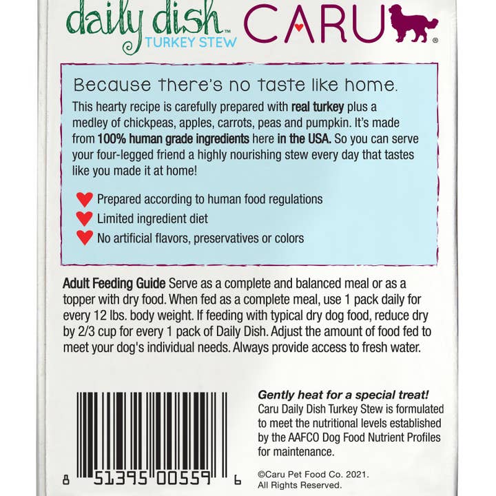 Caru - Wholesale Pet Food - Dog - Caru Daily Dish Turkey Stew for Dogs1