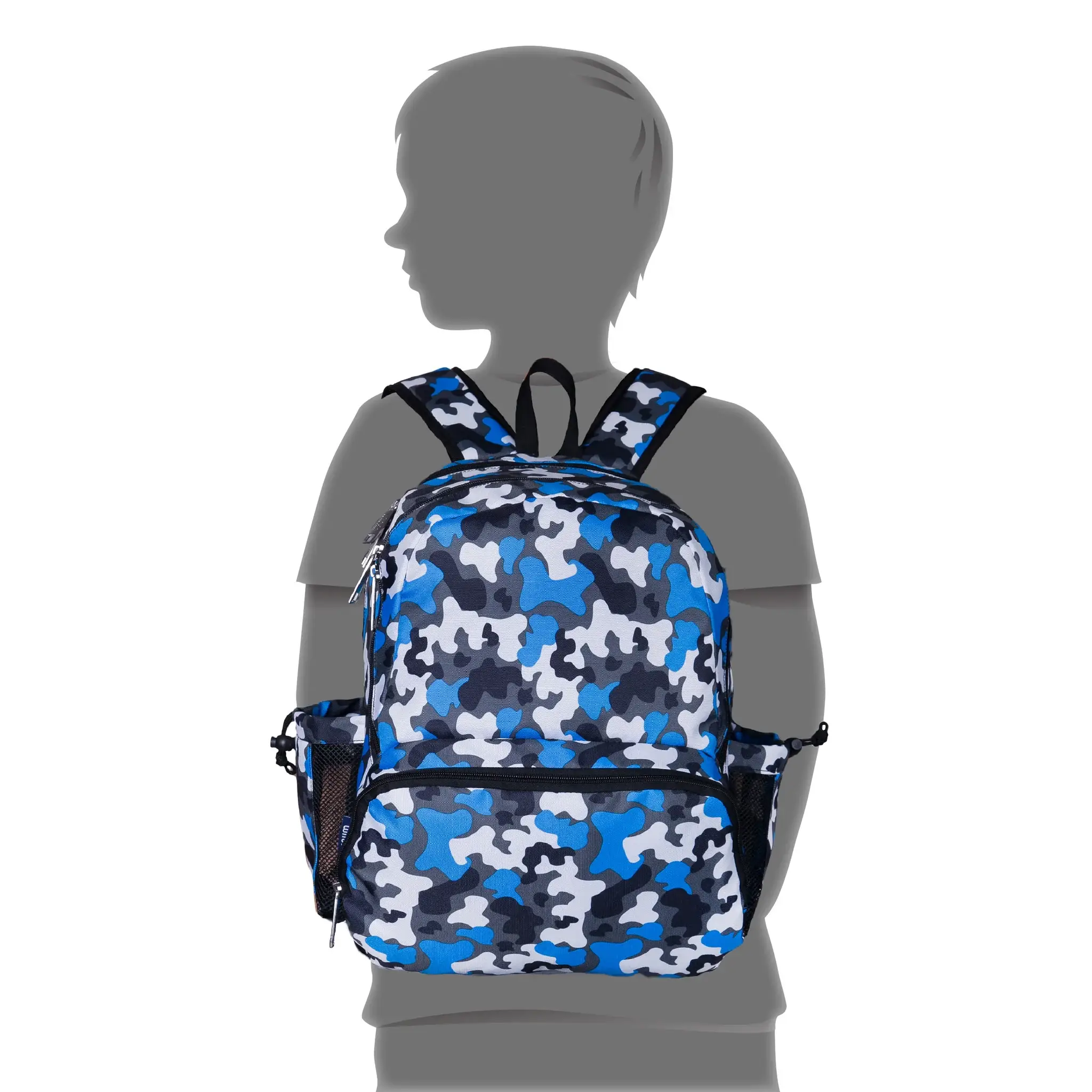 Wildkin - Wholesale Backpack - Kids - Blue Camo 17 Inch Backpack2