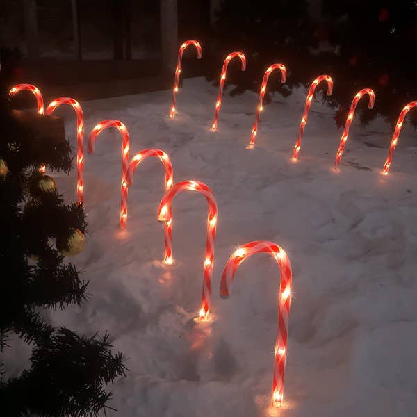 Perfect Holiday - Wholesale Outdoor/Lawn Light - Candy Cane Solar Lights