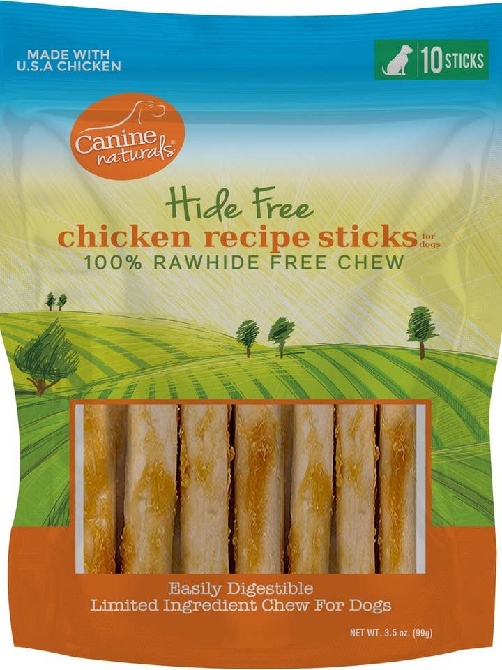 Hide Free Chicken 5" Sticks for wholesale by Canine Naturals