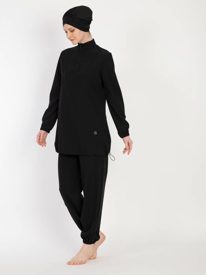 6057 Full Coverage Swimsuit Black for wholesale by Netazone