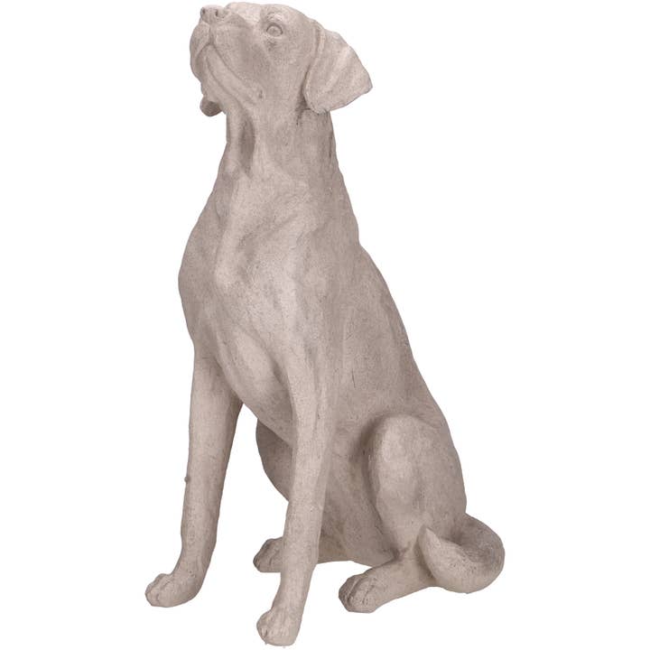Poly Dog Divan Sitting, L32cm, H48cm, Sand Matte for wholesale by Vosteen