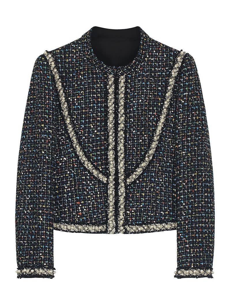 Couleur comme sur les photos Ensemble Veste et Jupe en Tweed Vintage Coloré à Sequins SET250Y en vente sur Faire2